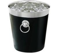 PREMIER HOUSEWARES SEAU À CHAMPAGNE POIGNÉE ET BORD EN INOX ÉMAIL NOIR Noir G
