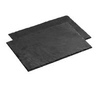 Premier Housewares -Set de 2 sets de table rectangulaires Ardoise