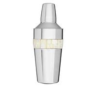 Premier Housewares Shaker à Cocktail avec Incrustation en Nacre Motif, Argent