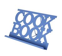 Premier Housewares Support de Livre de Cuisine en émail Noir, Métal, Bleu, 18 x 30 x 18 cm