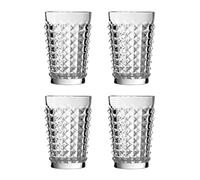 Premier Housewares, Transparent, Lot de 4, Verre, Claire, 8 x 8 x 13 cm