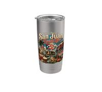 Première fois à San Juan Porto Rico Gobelet isotherme en acier inoxydable double paroi