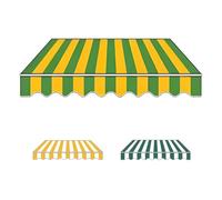 Premium 3 x 1,5 m nstoff Toile de rechange avec cantonnière - Pour jardin, terrasse, balcon - Résistant aux intempéries et aux UV - Installation facile