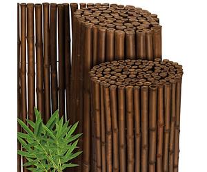 Premium Canisse Brise Vue Bambou 180x250 cm B23 Brun - Tiges de Bambou Haute Qualité Ø 2-3 cm, Clôture résistante aux Intempéries Intérieur & Extérieur Protection Visuelle Balcon