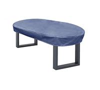 Premium Housse de Protection Bâche Imperméable Ovale 160x100x15 cm Mobilier de jardin housse de table de jardin couvercle de protection couvrant couverture capuche capote 900 D 500 gr ml Anthracite