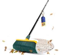 Premium Klauwbalse avec manche 30 cm - Balai spécial à poils incurvés en plastique - Idéal pour le jardin, le camping et le gazon artificiel