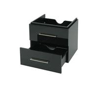 Mendler Meuble sous-lavabo HWC-D16 Brillant 60 cm Noir