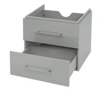 Mendler Meuble sous-lavabo HWC-D16 60 cm brillant gris