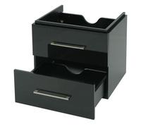 Premium Meuble sous-lavabo HWC-D16, meuble sous-lavabo Meuble de salle de bain, brillant 60cm noir