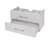 Mendler Premium Meuble sous-lavabo HWC-D16 Brillant 90cm Blanc