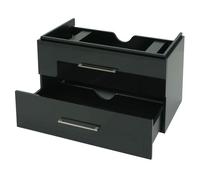 Premium Meuble sous-lavabo HWC-D16, meuble sous-lavabo Meuble de salle de bain, brillant 90cm noir