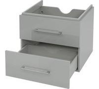 Premium Meuble sous-lavabo HWC-D16 brillant 60cm gris