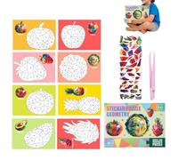Premium Sticker Puzzles, 3D DIY Numbered, Art Easy To Use Indoor, Outdoor | Sticker Book by Number for Kids Educational Home School Travel Boys Girls Airplane Car Christmas Birthday