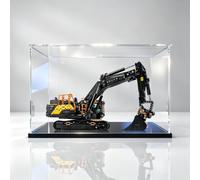 Premium Vitrine pour pelle hybride lego 42215 EC500 (base noire)