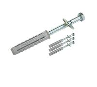 Premium X Jeu de vis pour montage mural - 4 vis 8 x 80 mm - Chevilles Fischer Ø 12 mm - Disque en U - Fixation murale - Support satellite