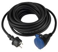 PremiumCord Rallonge Électrique 230V 20m pour Extérieur, IP44, 16A, Type E | Câble Électrique avec Sécurité Enfant, Cordon d'Alimentation, Rallonge Schuko, Prise Femelle vers Fiche Type E, Couleur Noir