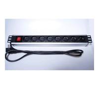 Premiumcord Répartiteur Dalimentation Pour Rack 1,5 U 8 X 230 V 2 M - Pdu-F15g08s