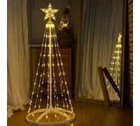 PRENDELUZ Cône Lumineux - Décoration de Noël de 1,8 m en Blanc Chaud, Basse Tension, idéal pour Donner Une Touche Festive à Votre Maison.