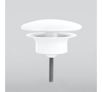 preotec Bonde de vidage à écoulement libre pour siphon gain de place extra plat, avec cache en céramique, PR2400CWG,