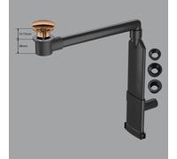 preotec Siphon gain de place de meuble pour vasque/lavabo et plan de toilette de jusqu’à 1 cm,, PR2000+PR2400RG#NEW,