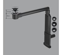 preotec Siphon gain de place de meuble pour vasque/lavabo et plan de toilette de jusqu’à 1 cm,, PR2000+PR2200CR#NEW,