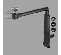 preotec Siphon gain de place de meuble pour vasque/lavabo et plan de toilette de jusqu’à 1 cm,, PR2000+PR2400CR#NEW,