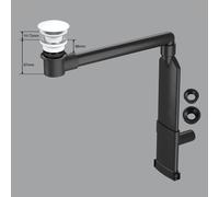 preotec Siphon gain de place de meuble pour vasque/lavabo et plan de toilette de jusqu’à 4 cm,, PR2000+PR2001+PR2300WM#NEW,