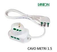 Presa Multipla FANTON Blanche Avec Câble 1.5 Mètres - Ferrero Ferramenta
