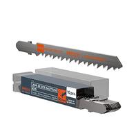 Presch Lames de scie sauteuse Bois 10 pièces - Découpe droite et rapide (5-50 mm) - Lames haute longévité à emmanchement en T pour toutes les scies sauteuses - Lame scie sauteuse bois