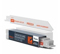 Presch Lames scie sabre pour le métal et l'inox 10 pièces (2-8mm) - Lames au cobalt à 8% pour l'acier inoxydable - Kit de lames de scie électrique avec boîte