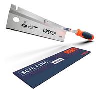 Presch Scie à dos 250 mm - Scie à araser manuelle, réversible, pliante et coudée pour bois, plastique, PVC, stuc et plâtre - Hand Saw