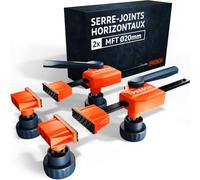 PRESCH Serre-joint horizontal 2 pcs. - Presse d'établi pour trous Ø20mm | Incl 2x crochets d'établi & 4x vis de serrage - Maintien optimal grâce à force de serrage 70kg - Avec surfaces caoutchoutées
