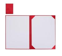 Présent Rentrée Porte-certificat de Présentation Rouge, Pochette Diplôme | Couverture Rembourrée, Fentes D’angle, Rangement Horizontal et Vertical, Protection des Documents, Élégante