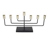 Present Time - Bougeoir design traditionel Lineate - L. 45 cm - Noir et doré - Lineate Noir G