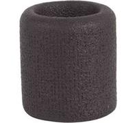 Bougeoir en céramique design brut - Diam.7 cm - Noir