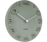 Karlsson Horloge murale On The Edge – Ø 42 cm, aiguilles chromées – Vert jungle