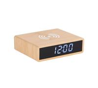 Karlsson - Réveil Fat avec chargeur de téléphone LED - Bambou
