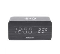 Karlsson Alarm clock Block w. phone charger Réveils KA5933BK - Unisex - Quartz