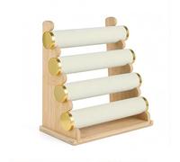 Présentoir à bijoux Présentoir à bijoux en bois 4 couches amovible(Blanc)