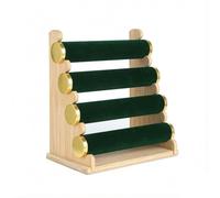 Présentoir à bijoux Présentoir à bijoux en bois 4 couches amovible(Green)