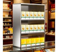 Présentoir À Cigarettes En Aluminium, Organiseur À Poussoir Automatique Pour Commerces De Détail, Avec Cloisons Rigides, Support Mural Pour Supérettes Et Supermarchés(Silver,3 Tier)
