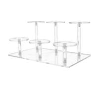 Présentoir à Cosmétiques en Acrylique, Étagère Multi-grille | Transparent, Design Simple et Moderne, pour Mini Parfums et Pinceaux, Bureau Maquillage, Boutique