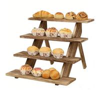 Présentoir à Cupcakes en Bois à 4 Niveaux pour 20 Cupcakes | Étagère à Niveaux pour Desserts, Donuts, Biscuits, pour Fête D'anniversaire, Mariage, Fête Prénatale, Fête à la Maison