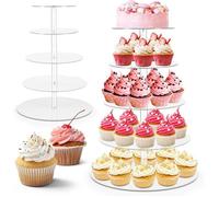 Présentoir à cupcakes rond à 5 étages en acrylique Présentoir à gâteaux en Réutilisable Pour anniversaire,