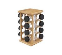 Secret de Gourmet - Présentoir à épices rotatif - 16 pots - Bambou