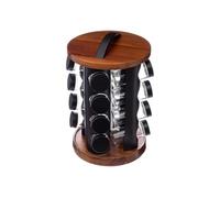 FIVE Simply Smart - Présentoir à Epices Rotatif "Acacia" 16 Pots Naturel Marron G