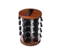 FIVE Simply Smart Présentoir à épices rotatif Acacia 16 pots Naturel Marron