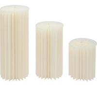 Présentoir à fleurs cylindrique, design d'affichage durable, set de 3 présentoirs, BLANC