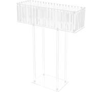 Présentoir à fleurs en acrylique - podium - décoration de mariage et de fête - charge 5 kg - 60 x 78 cm - transparent