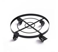Présentoir à fleurs en métal 30 cm avec roulettes à 360° Noir | Roues pivotantes à 360 degrés, mouvement lisse, positionnement facile, convient à tous les sols